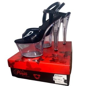 Black Pleaser heels. Size 9.